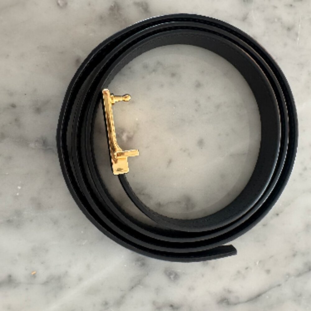 Gucci Vintage Black Leather Belt - Rare! - Picture 11 of 13